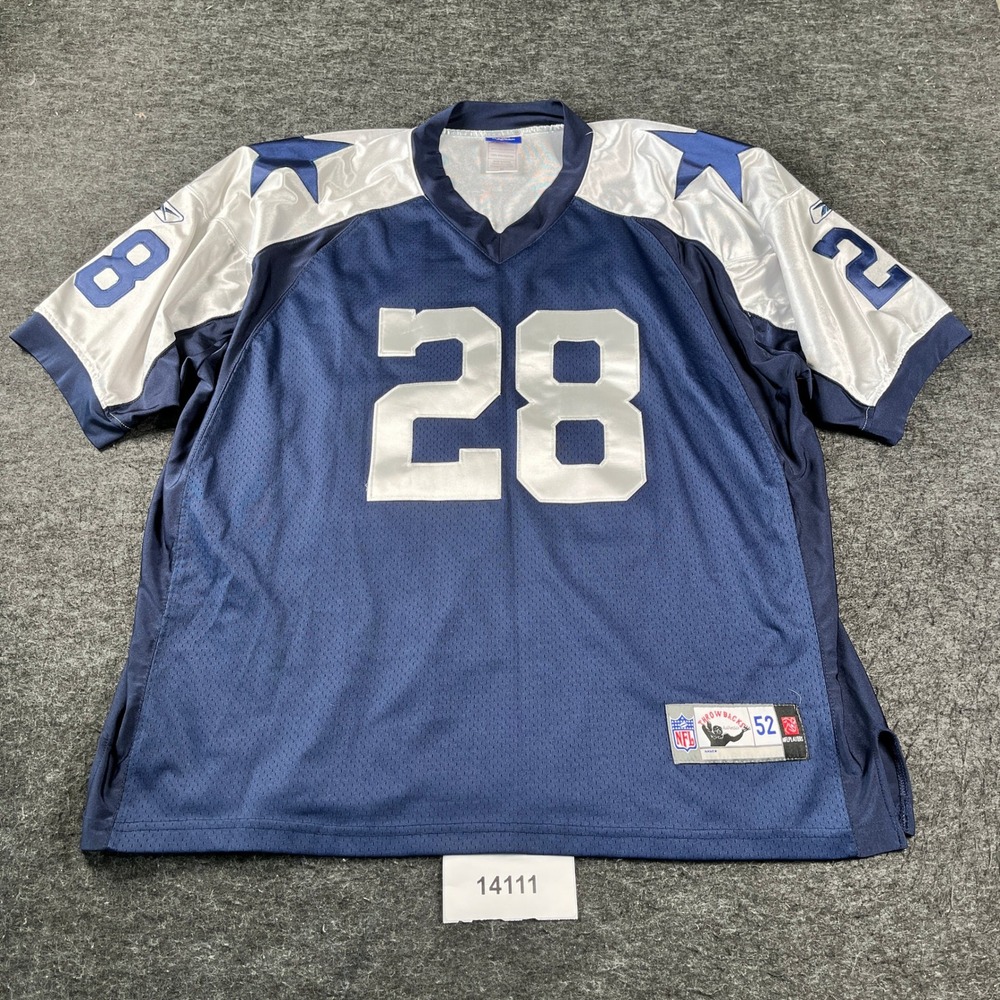 Dallas Cowboys Jersey Mens 52 Navy Felix Jones #28 Reebok Throwbacks Authentics